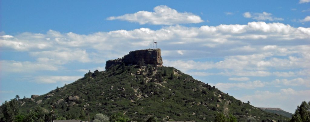The Castle Rock in Castle Rock, CO.DSCN1477cropped The Castle Rock over the City of Castle Rock, CO.